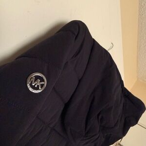 Michael Kors Dark Blue Quilted Puffer Coat